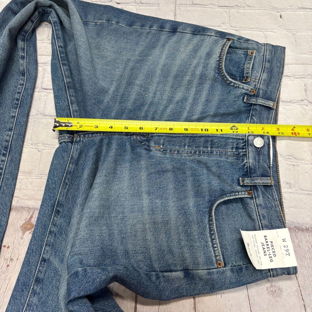 NWT Madewell Women Pieced Barrel Leg Jeans Size 29T 29 Tall Denim D125 -9 - Picture 4 of 16
